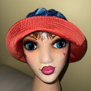 Juicebox -Kids SPF 50 Reversible Bucket- Orange/Blue waves